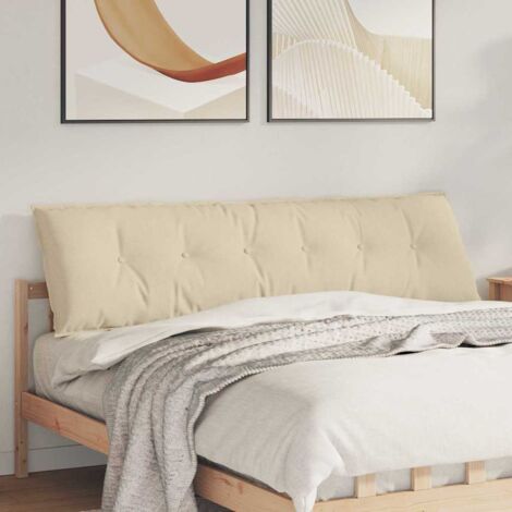 Cojín de Espalda Crema 180 x 19 x 50 cm tela