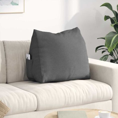 Cojín de Espalda Gris oscuro 60 x 20 x 50 cm tela