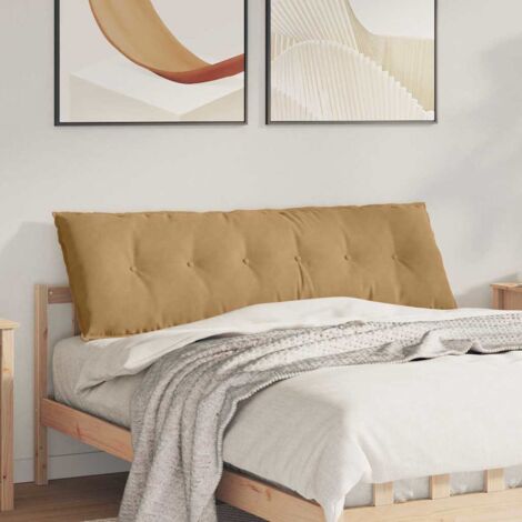 Cojín de Espalda Marrón 160 x 50 cm Tela de pana