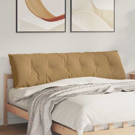 Cojín de Espalda Marrón 180 x 50 cm Tela de pana