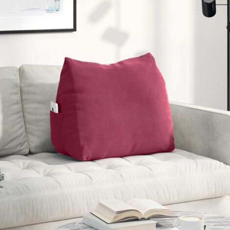 Cojín de Espalda Rojo vino 60 x 20 x 50 cm Tela de pana