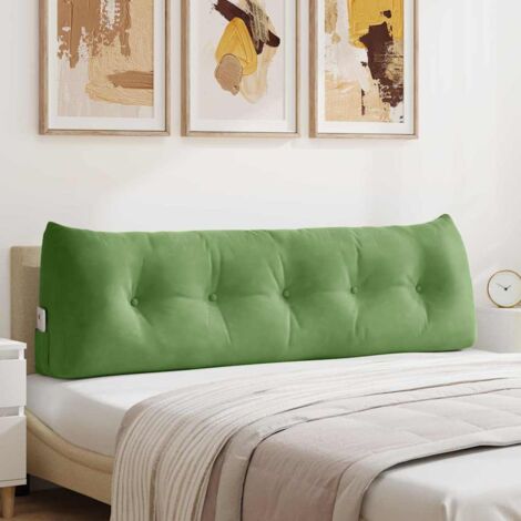 Cojín de Espalda Verde claro 160 x 24 x 50 cm Terciopelo