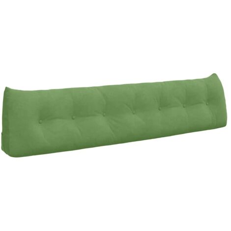 Cojín de Espalda Verde claro 200 x 24 x 50 cm Terciopelo vidaXL