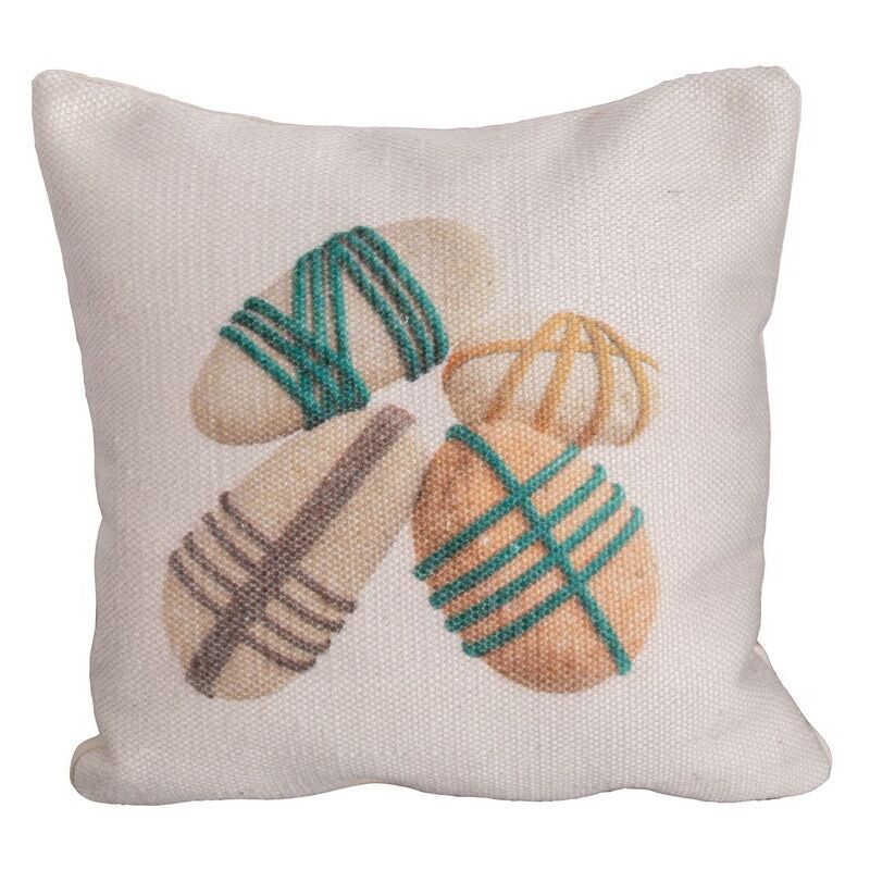 

Cojín de exterior sostenible Boho beige exótico de PET reciclable de 45x45 cm