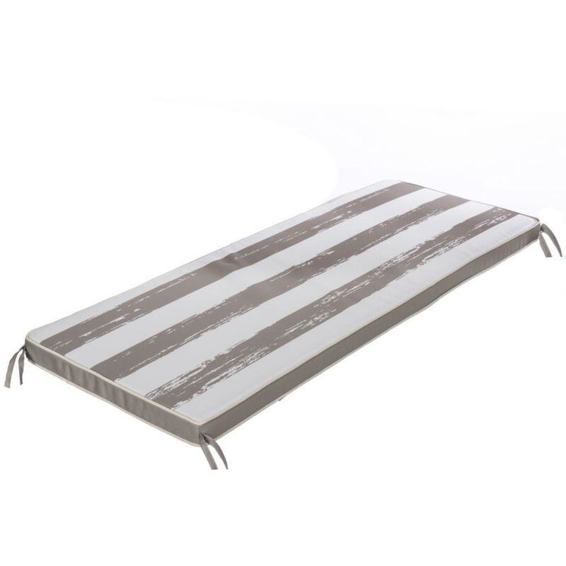 

Cojín de exterior para banco gris de poliéster de 40x110 cm