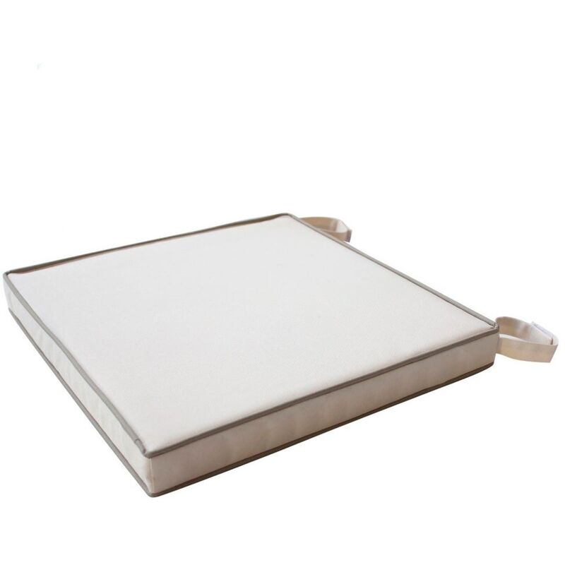 

Lolahome - Cojín de exterior para silla beige de poliéster de 38x38 cm