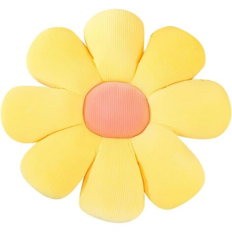 Cojín de flor de margarita amarilla de 40 cm, bonito cojín de suelo con forma de flor de peluche, cojín decorativo para niñas, juguetes de peluche, cojín para silla
