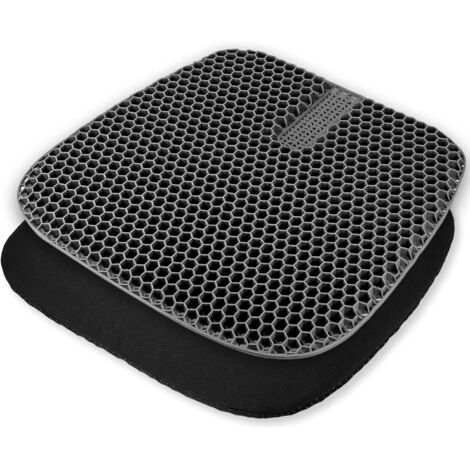 Cojín de gel para silla de oficina y coche, cojín ortopédico, transpirable con estructura de panal, funda lavable, para el dolor de espalda, para oficina, silla de ruedas y viajes.