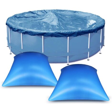 Cojín de invierno para piscina cuadrado de 4 x 4 pies, flotador de invierno para piscina, cojín inflable de invierno, pelota de invierno para piscina sobre el suelo, accesorios para cubiertas de pisci