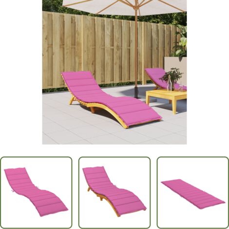 Cojín de jardín -  Cojín de tumbona tela Oxford rosa