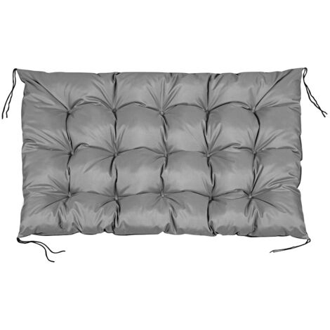 Cojín de jardín para banco de palés 120x80 cm, impermeable, gris
