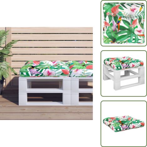 Cojín de jardín - vidaXL Cojín para palés tela multicolor 60x60x12 cm - Cojín de exterior