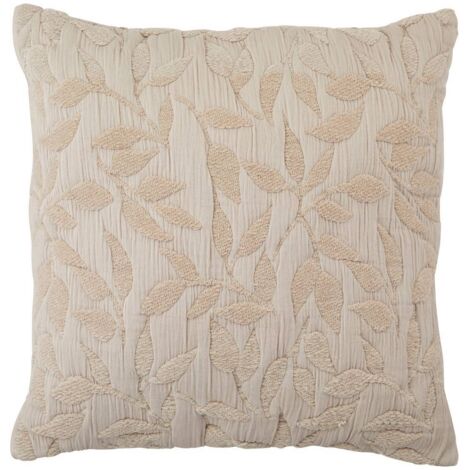 Cojín de lino y algodón jacquard Lehto 50x50cm - Atmosphera créateur d'intérieur