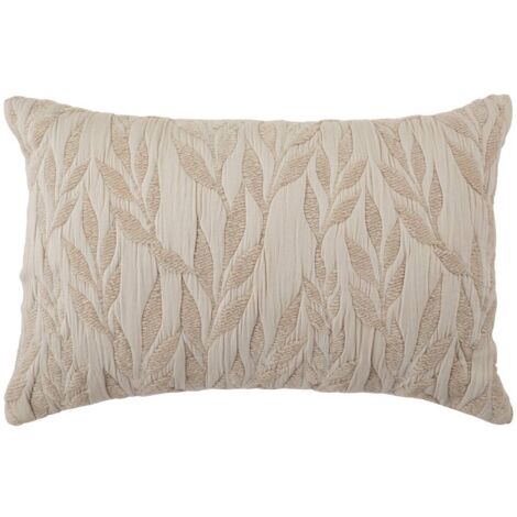 Cojín de lino y algodón jacquard Lehto 58x38cm - Atmosphera créateur d'intérieur