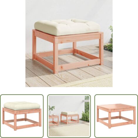 Cojín de madera -  Taburete de jardín con cojines madera maciza de abeto Douglas
