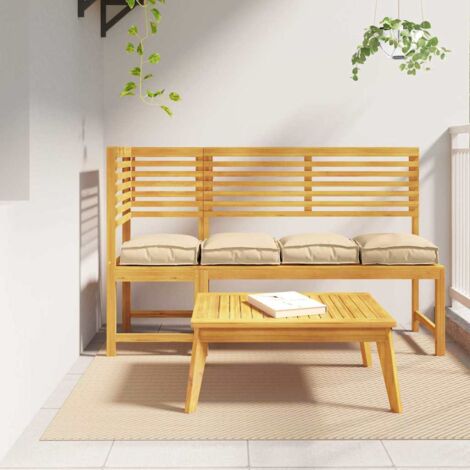 Cojín de palé para asiento 4 pcs Beige 40 x 40 x 8 cm