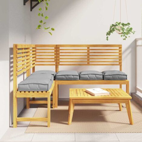 Cojín de palé para asiento 6 pcs Gris 40 x 40 x 8 cm