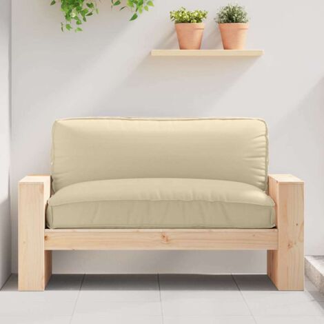 Cojín de palé para asiento Beige 120 x 80 x 12 cm Tela Oxford