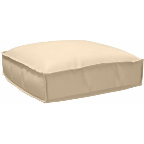 Cojín de palé para asiento Beige 50 x 50 x 12 cm Tela Oxford