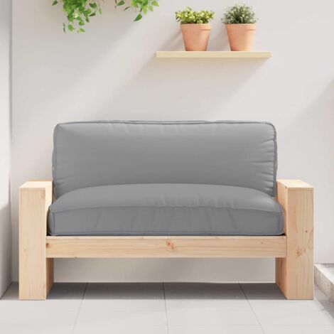 Cojín de palé para asiento Gris 120 x 80 x 12 cm Tela Oxford