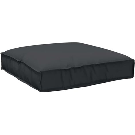 Cojín de palé para asiento Negro 80 x 80 x 12 cm Tela Oxford vidaXL