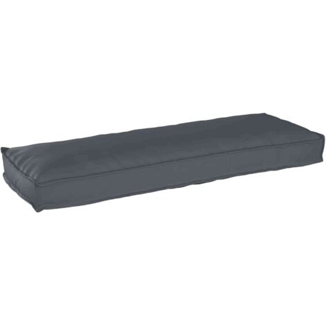 Cojín de palé para banco Antracita 120 x 40 x 8 cm Tela Oxford