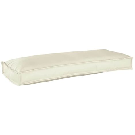 Cojín de palé para banco Crema 100 x 40 x 8 cm Tela Oxford
