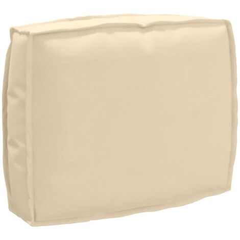 Cojín de palé para respaldo Beige 50 x 40 x 12 cm Tela Oxford