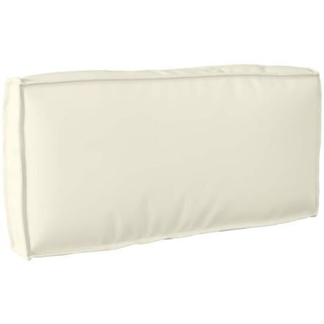 Cojín de palé para respaldo Crema 80 x 40 x 12 cm Tela Oxford