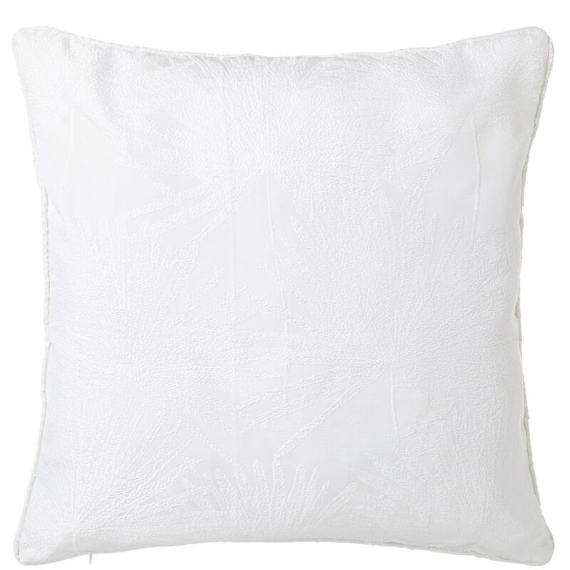 

Cojín de palmeras blanco exótico de poliéster de 50x50 cm
