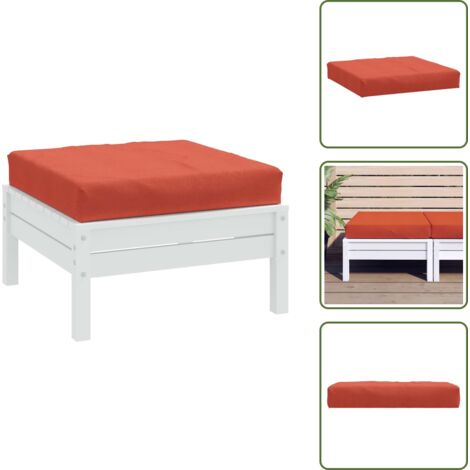 Cojín de patio - vidaXL Cojín para sofá de palets tela rojo melange 60x60x9,5 cm - Cojín de salón