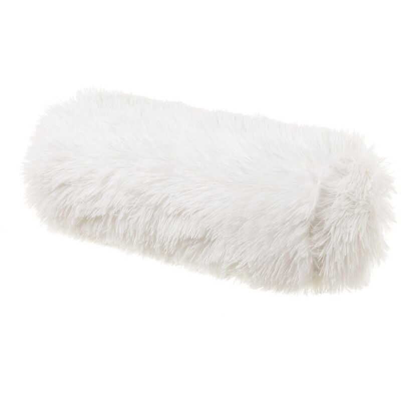 

Cojín de pelo blanco infantil de microfibra de 15x45 cm