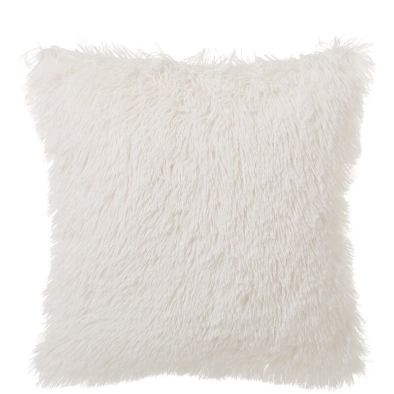 

Cojín de pelo blanco infantil de microfibra de 45x45 cm