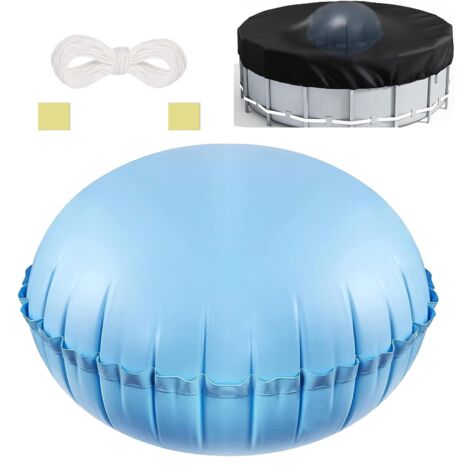 Cojín de piscina de invierno, cojín de piscina de invierno para piscina elevada, pelota de piscina de invierno, almohada de piscina de invierno con cuerdas, 4 x 4 pies, para cubierta de piscina elevad