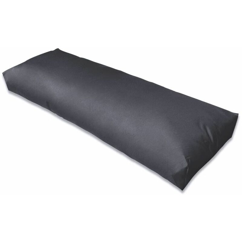 

Cojin de respaldo tapizado gris 120x40x10 cm