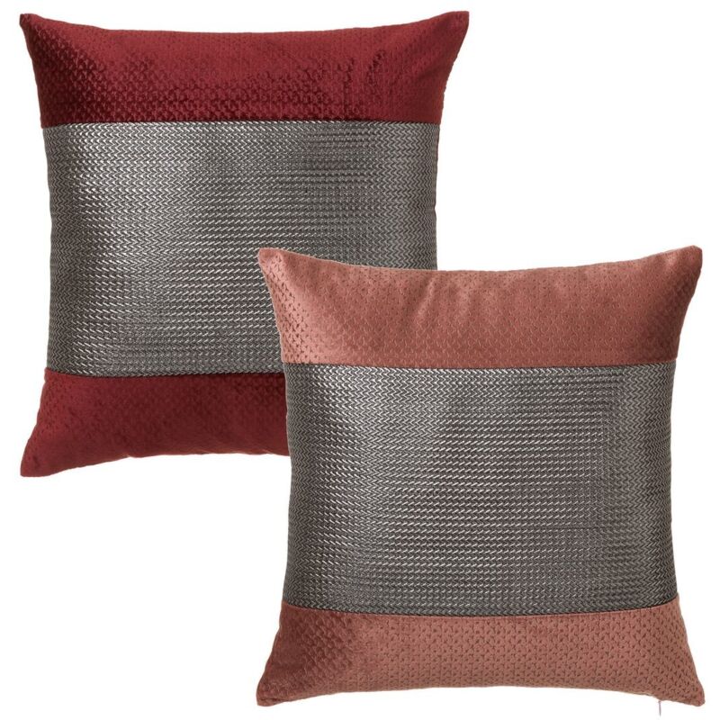 

Lolahome - Cojín de salón burdeos moderno de terciopelo de 45x45 cm. Compra mínima 2 unid