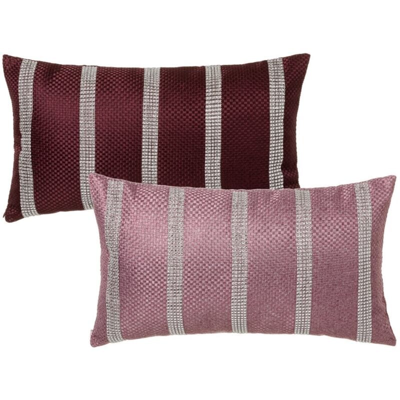 

Lolahome - Cojín de sofá burdeos moderno de microfibra de 30x50 cm. Compra mínima 2 unid