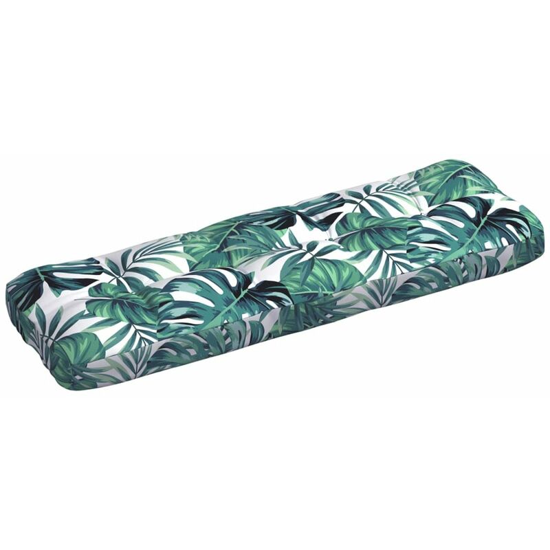 

Cojin de sofa de jardin patron de hojas tela 120x40x12 cm