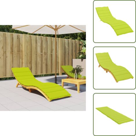 Cojín de sofá - vidaXL Cojín de tumbona de tela Oxford verde claro 200x60x3 cm - Cojín de patio