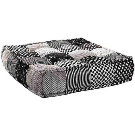 Cojin de suelo gris 80x80x20