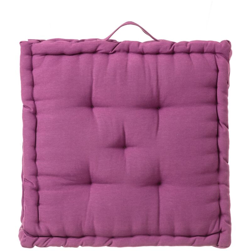 

Cojín de suelo lila moderno de algodón y poliéster de 45x45cm