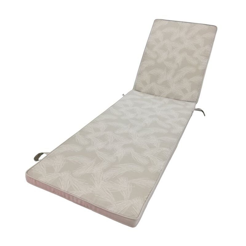

Cojín de tumbona tratado para exterior verde salvia de poliéster, de 190x55 cm