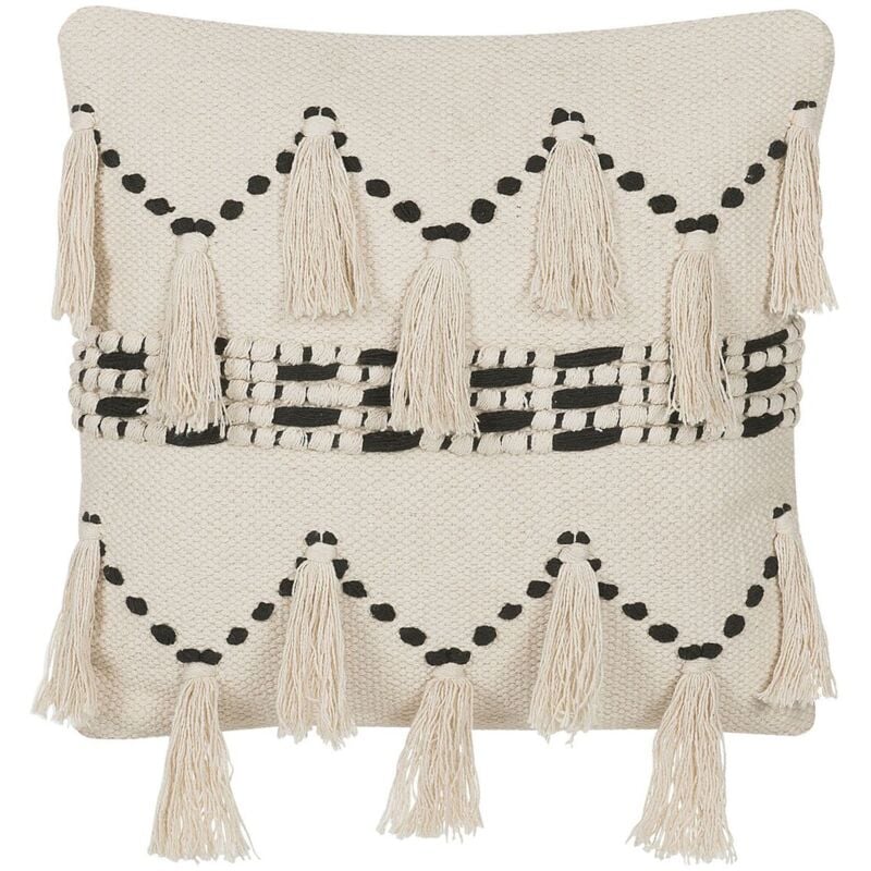 

Cojín decorativo 45x45 cm beige/negro THONDI