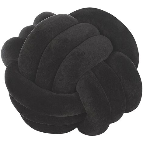 Cojín decorativo almohada nudo negro 30 x 30 cm accesorios decorativos Malni