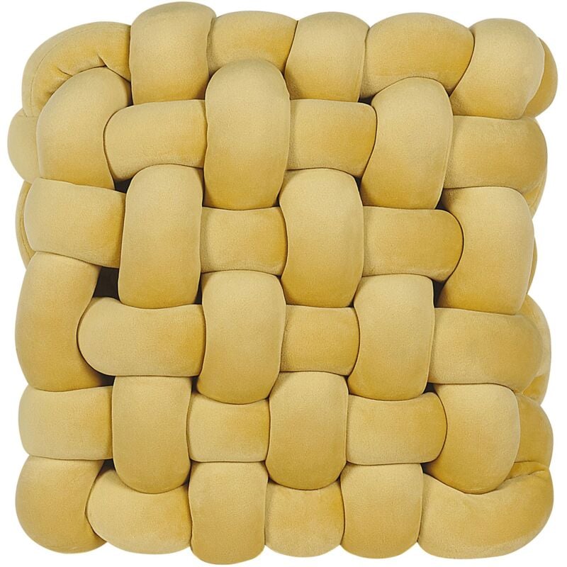 

Beliani - Cojín amarillo mostaza 30 x 30 cm SIRALI