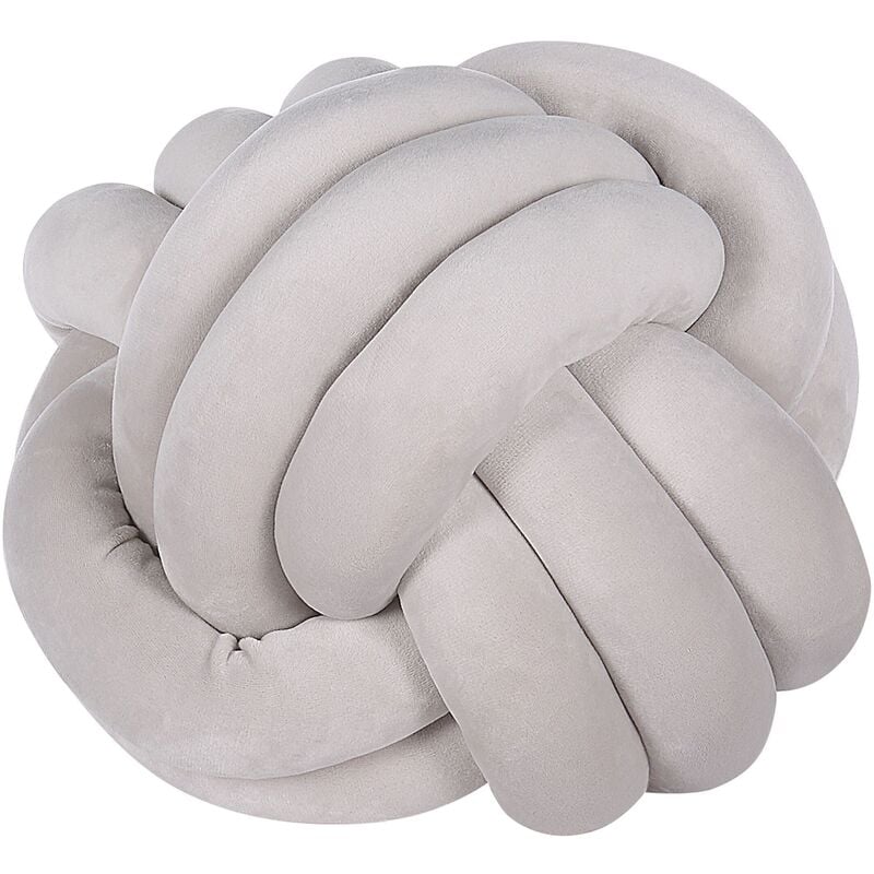 

Beliani - Cojín de terciopelo gris 30 x 30 cm MALNI