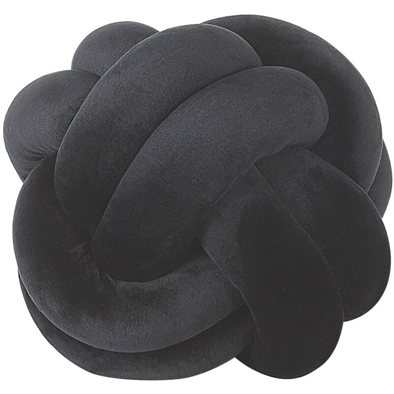 

Beliani - Cojín de terciopelo negro 20 x 20 cm MALNI