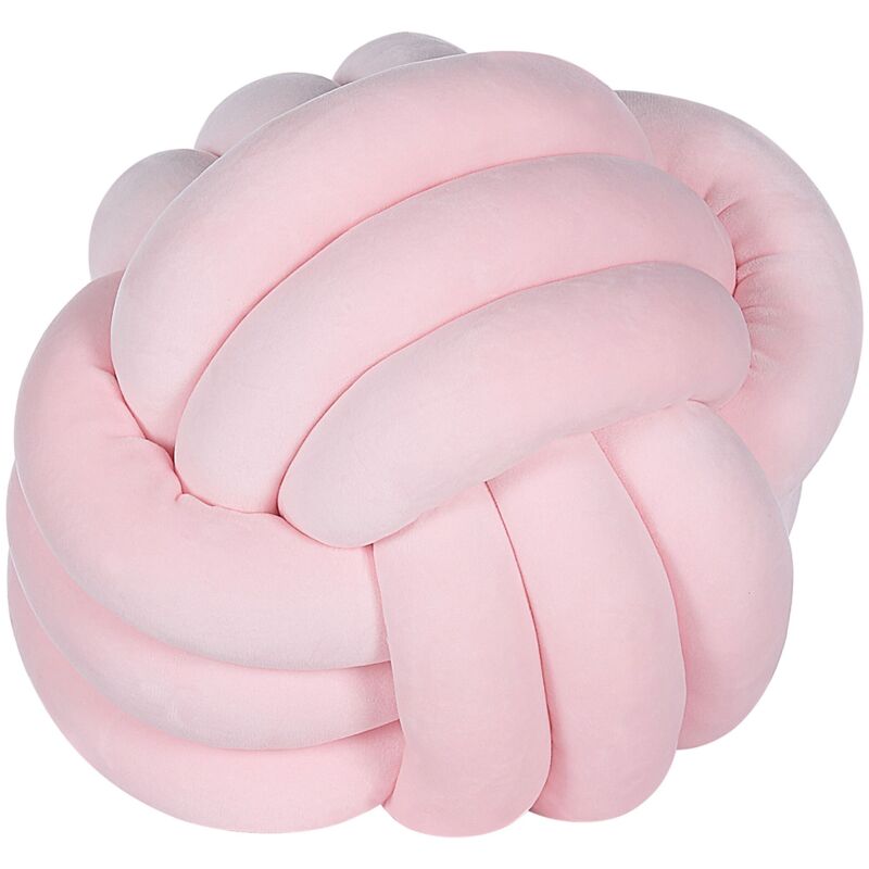 

Beliani - Cojín de terciopelo rosa 30 x 30 cm MALNI