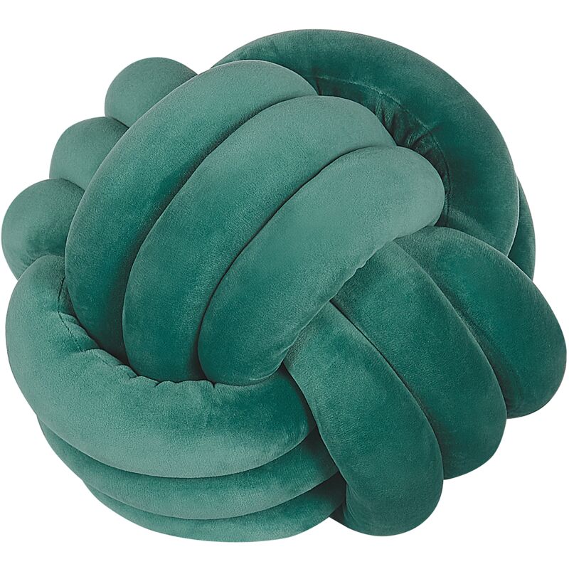 

Beliani - Cojín de terciopelo verde 30 x 30 cm MALNI
