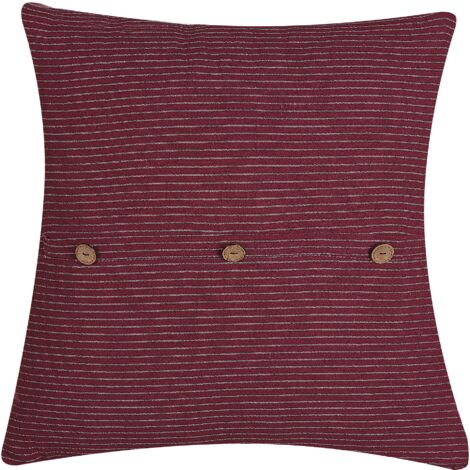 Cojín decorativo rayas rojas cuadrado 45 x 45 cm decoración moderna Campanula
